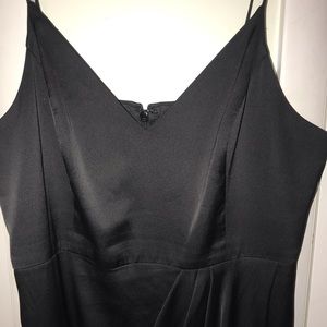 Black long silky Express dress